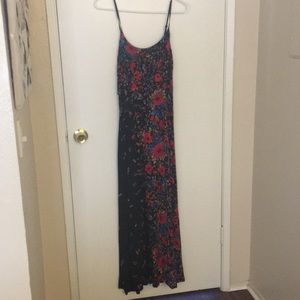 Long floral dress with slit